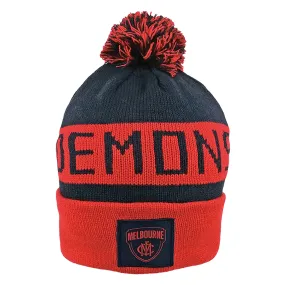 Adult's AFL Melbourne Demons Football Club Bar Beanie