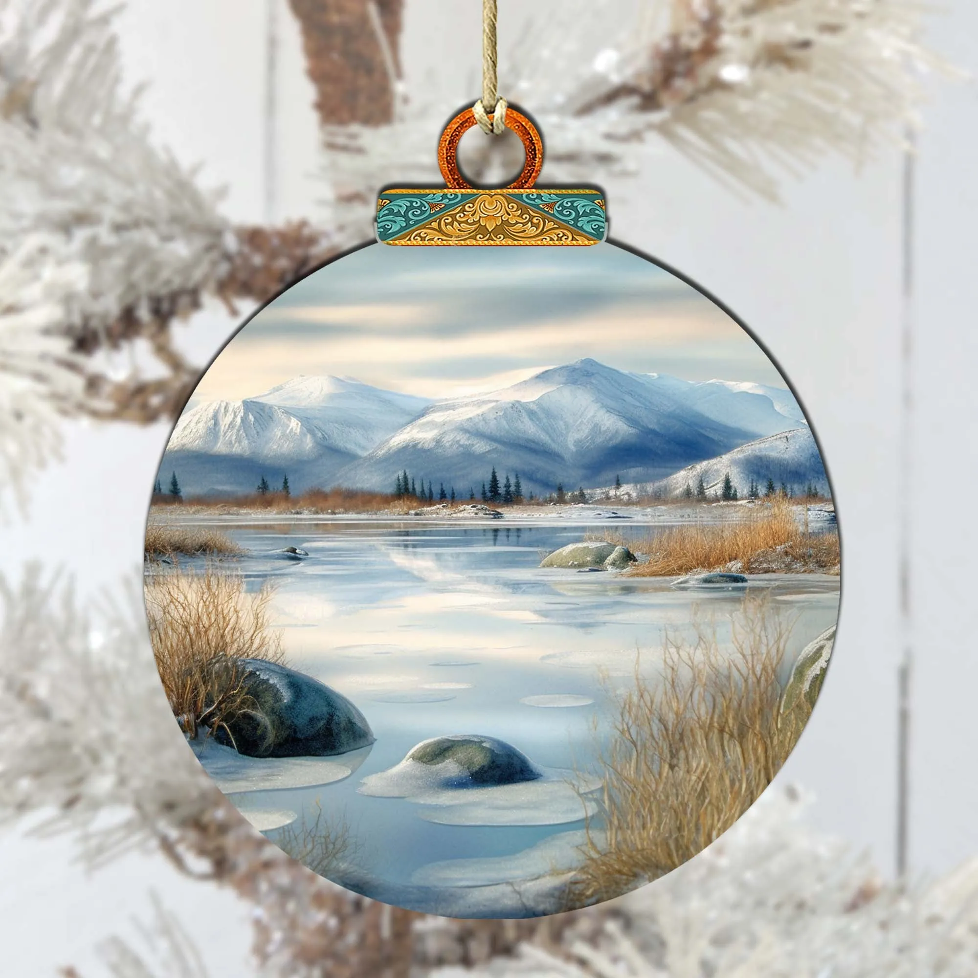 Alaskan Harmony Wooden Ornaments by G.Debrekht - Wildlife Holiday Décor - 870075