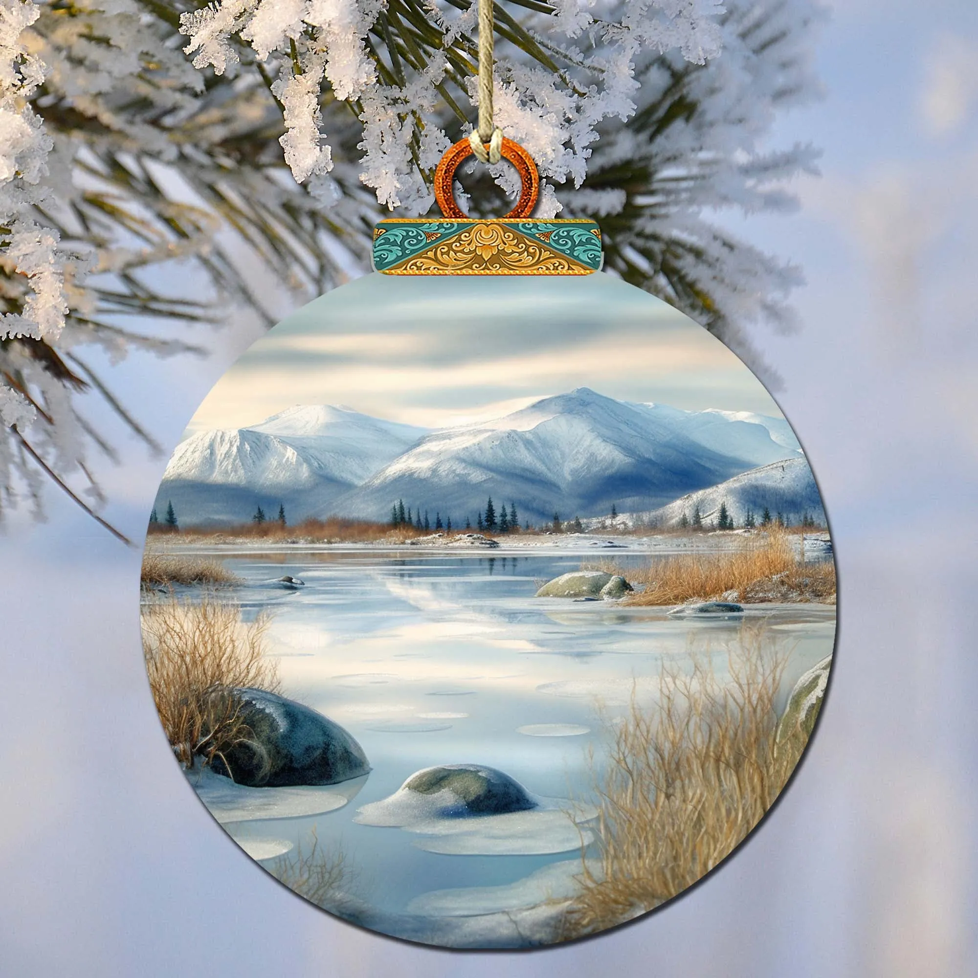 Alaskan Harmony Wooden Ornaments by G.Debrekht - Wildlife Holiday Décor - 870075