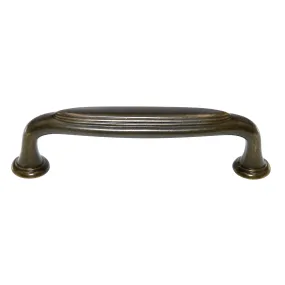 Amerock Mulholland Rustic Brass 3 3/4 (96mm) Ctr Cabinet Pull Handle BP53034-R3