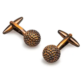 Antique Copper Golf Ball Cufflinks