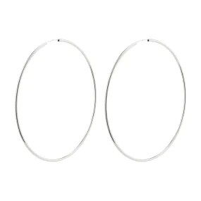 APRIL recycled mega hoop earrings silver-plated