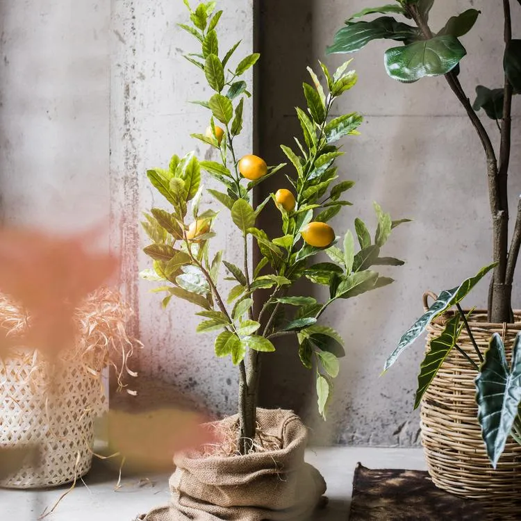 Artificial Lemon Tree In Pot