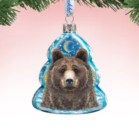 Bear Face Mercury Glass Ornament by G. DeBrekht - Wildlife Holiday Décor - 771056