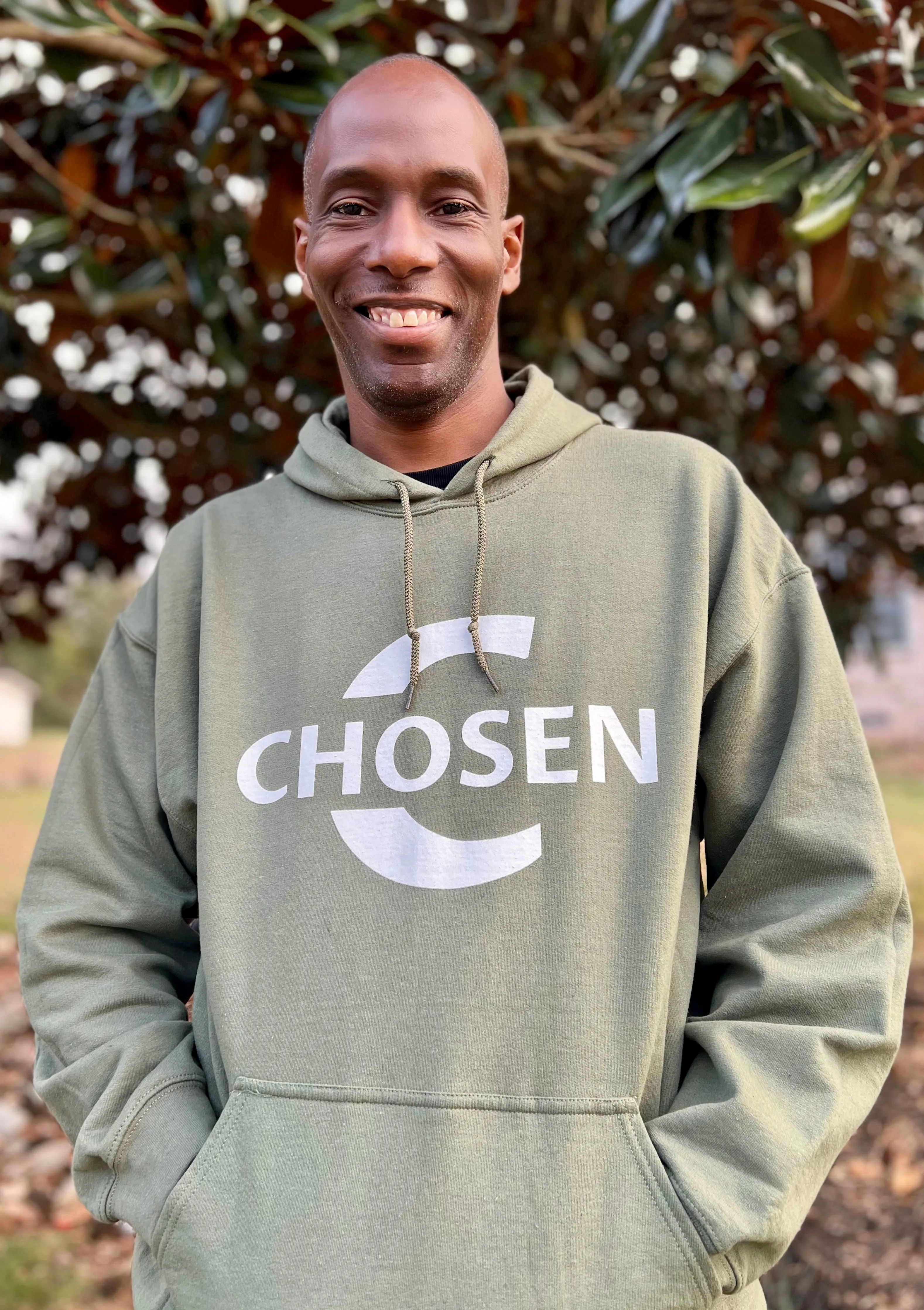 Chosen Hoodie - Green and White