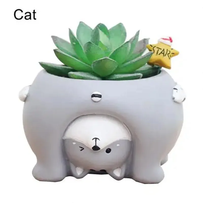 Cute Cat Pig Dog Succulent Plant Pot