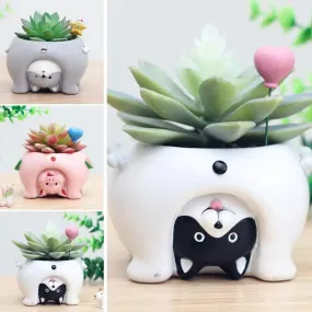 Cute Cat Pig Dog Succulent Plant Pot