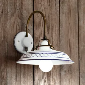 Decorative White Ceramic Wall Light