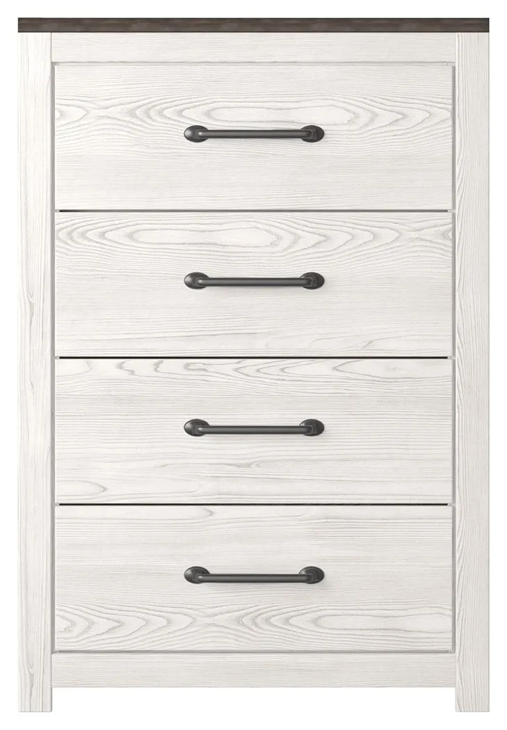 Gerridan - White / Gray - Four Drawer Chest