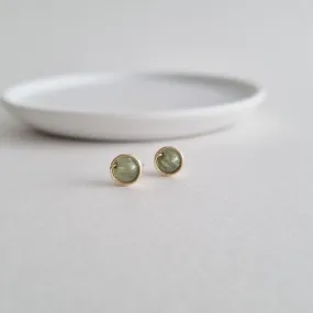 Green Apatite Earstuds / 14k Gold-filled