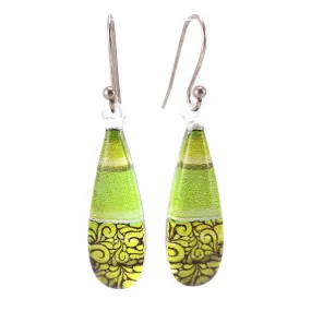 Green Lace Earrings