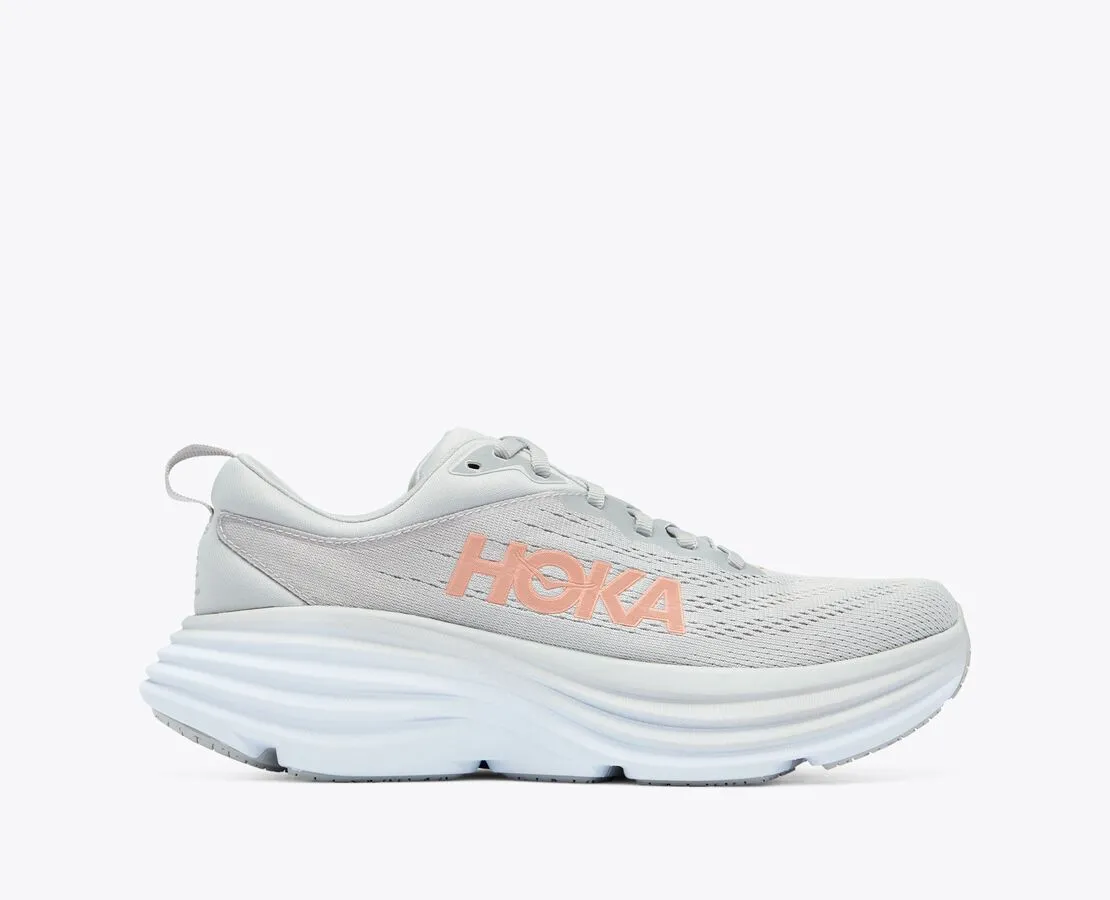 Hoka Bondi 8 Harbor Mist Lunar Rock WIDE Women's