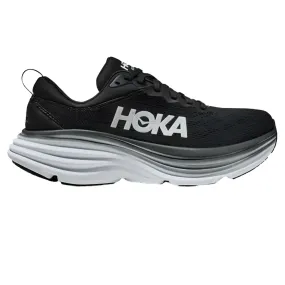 Hoka Women's Bondi 8 Black / White Wide