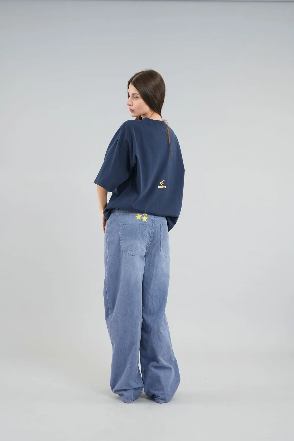 Jumbo Corduroy Blue Pants