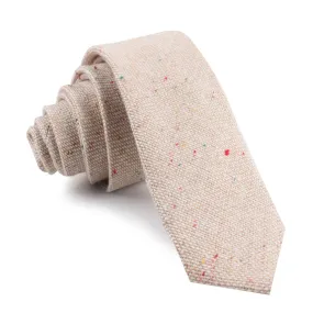 Khaki Sharkskin Skinny Tie