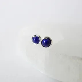 Lapis Lazuli Earstuds (Small) / 14k Gold-filled / 925 Silver