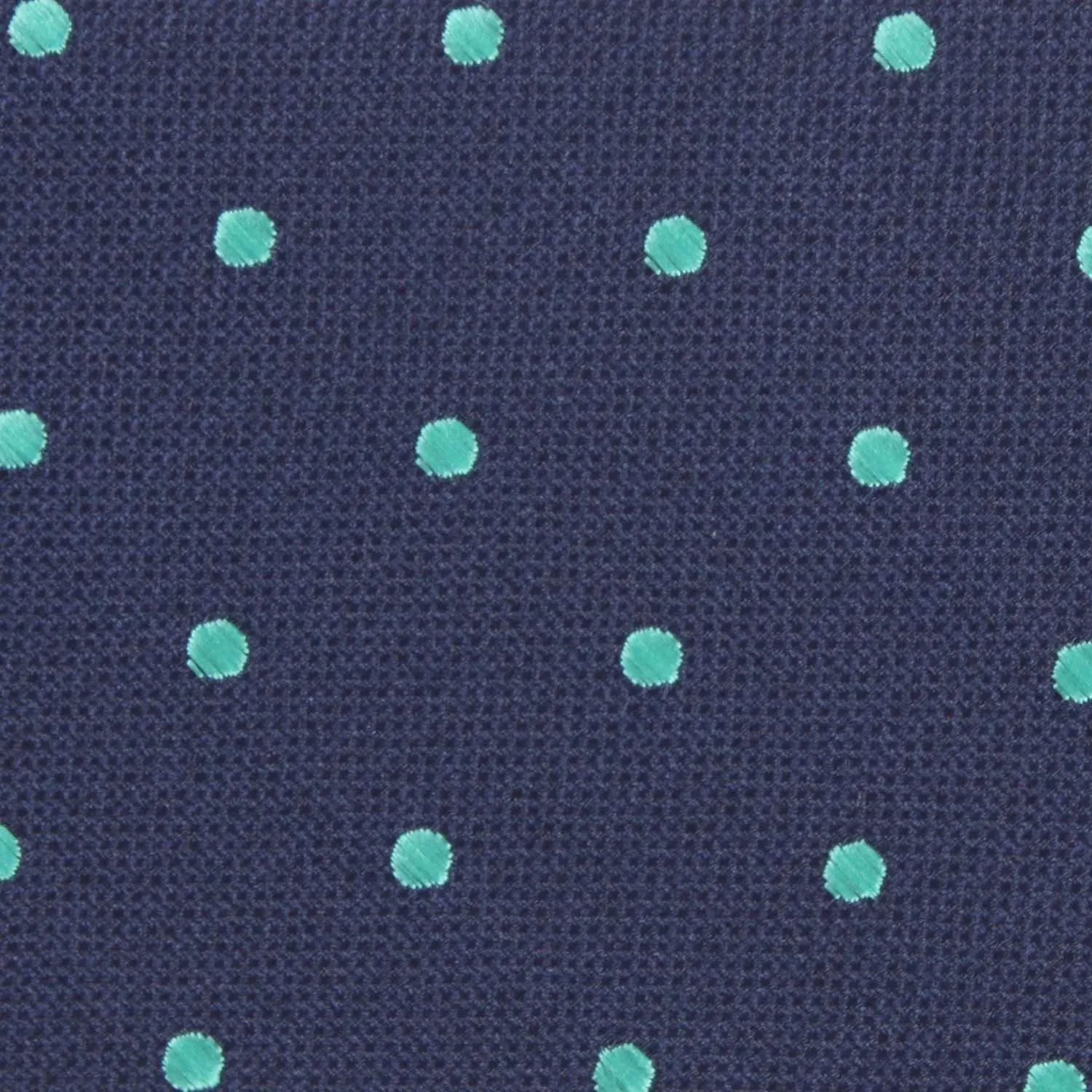 Navy Blue with Mint Green Polka Dots Bow Tie