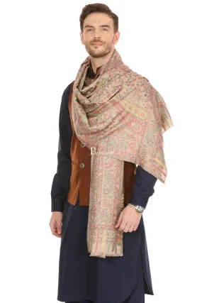 Pashtush Mens Fine Soft Ethnic Stole, Pastel Hues