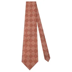 Pashtush Mens  Necktie, Checkered Design, Free Size, Bruges Brown