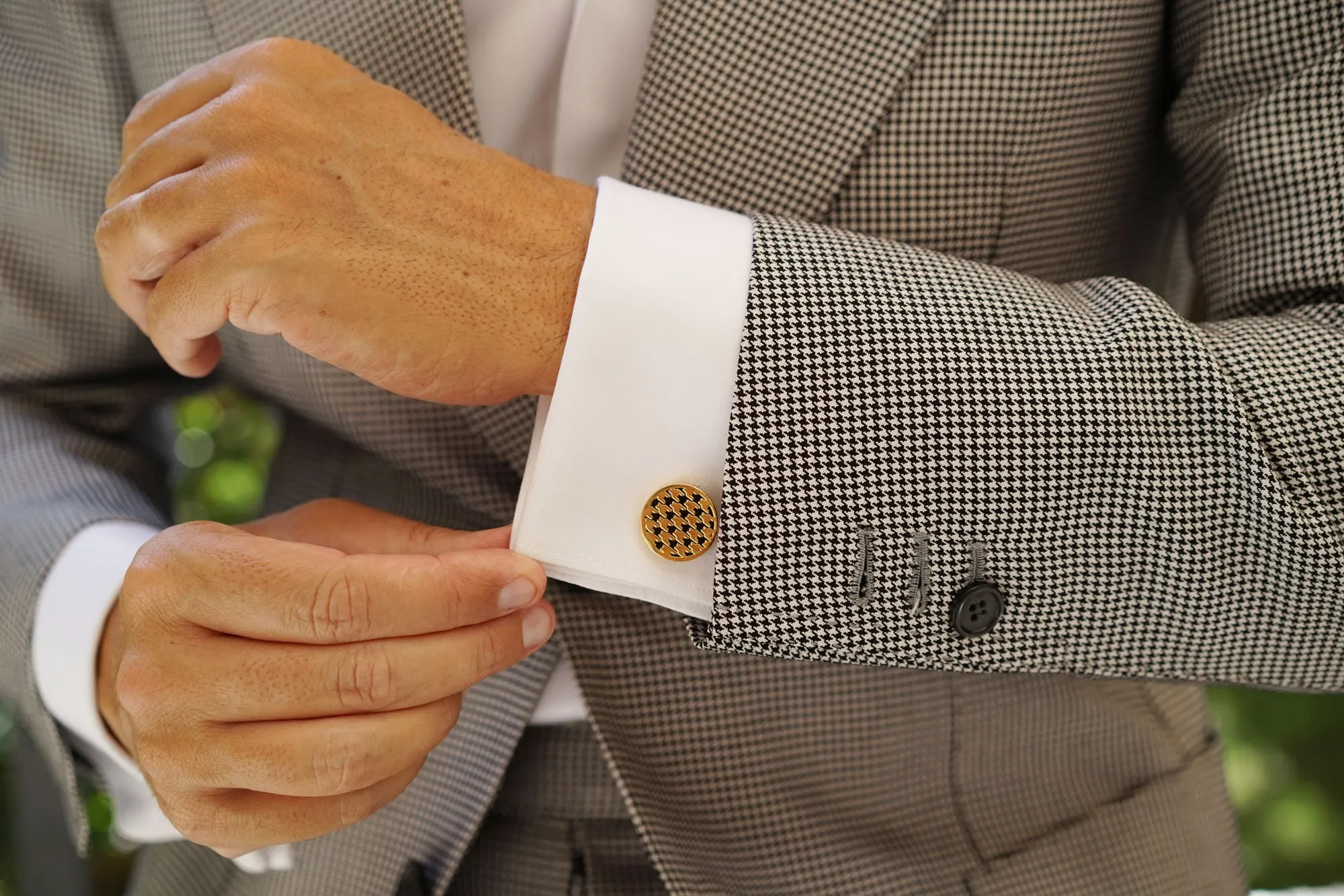 Sir Stewart Black and Gold Cufflinks