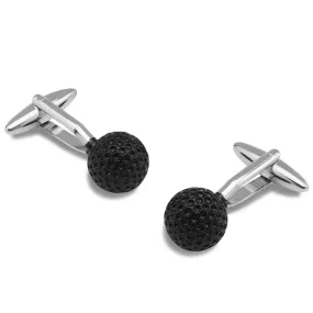 Studded Black Ball Cufflinks