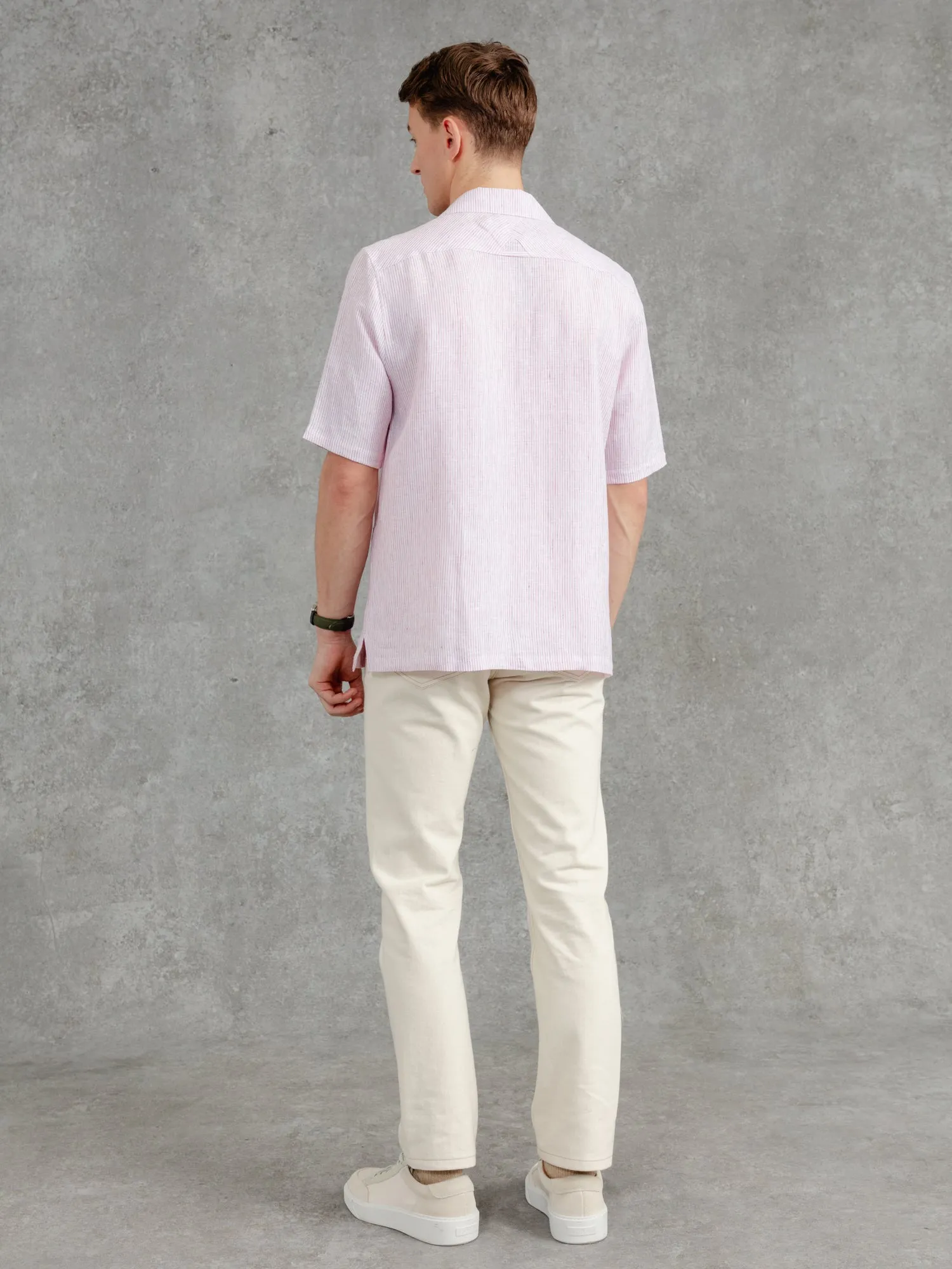 The Chelsea Cuban Collar Shirt - Brick