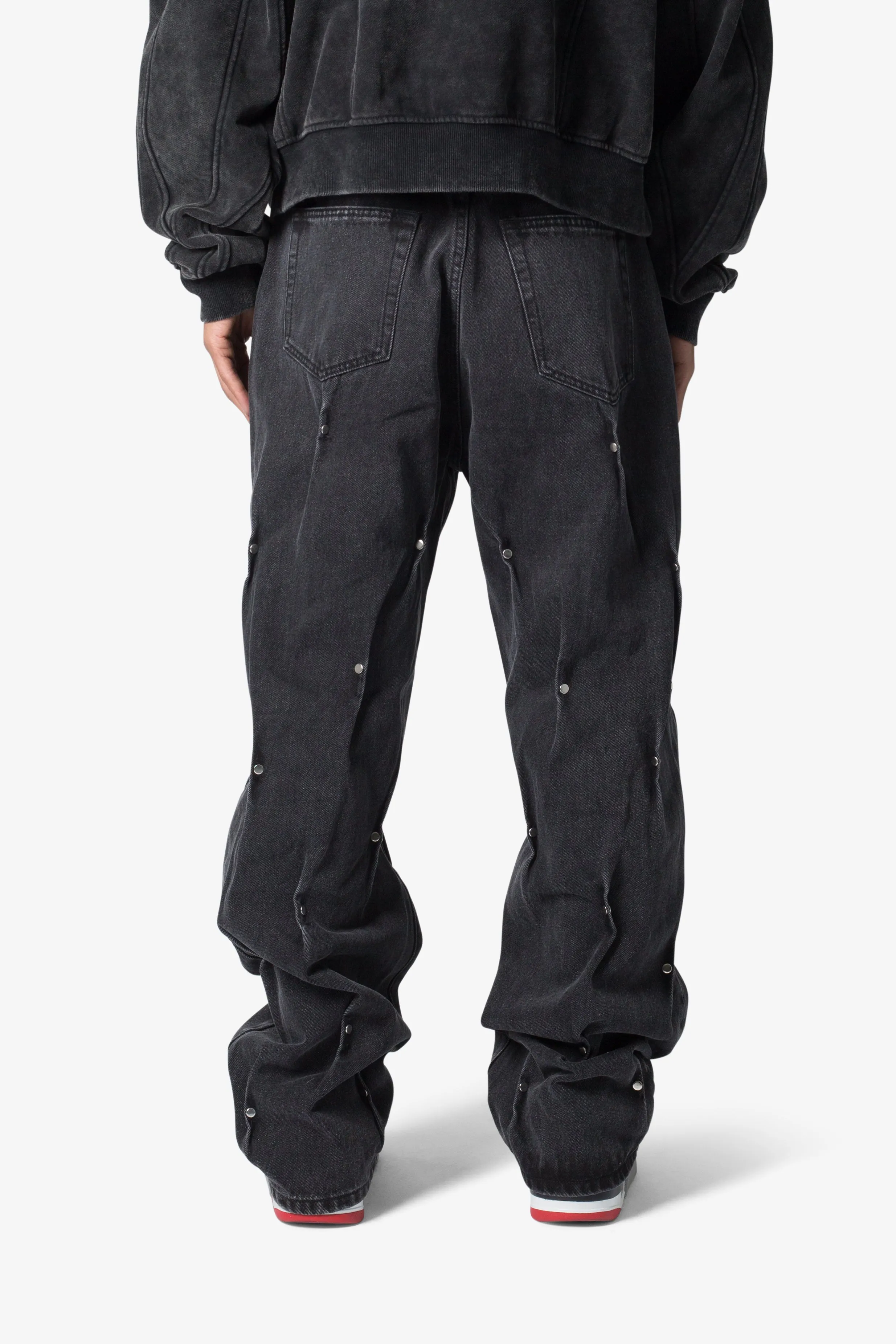 Ultra Baggy Rivet Denim - Black