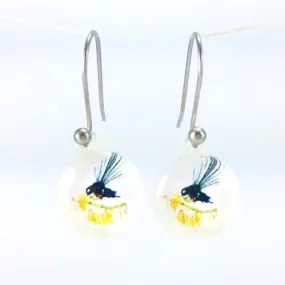 White Fantail Earrings